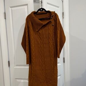 Elegant Cowl Neck Sweater in Rich Brown